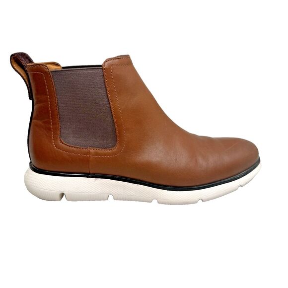 Cole Haan Zerogrand Waterproof Chelsea Boots Men’s 8.5 Brown Leather C34240 - Picture 1 of 16